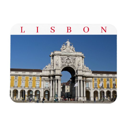 Lissabon Rua Augusta Arch Kühlschrankmagnet Magnet (Horizontal)