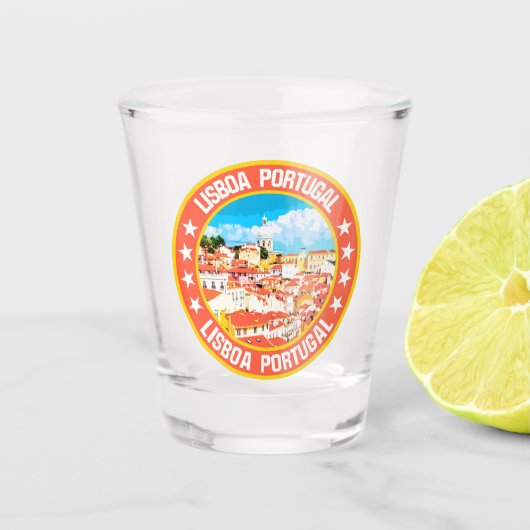 Lissabon Schnapsglas (Vorderseite)