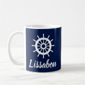 Lissabon - Schöner Sailor Style Blue und White Kaffeetasse (Links)