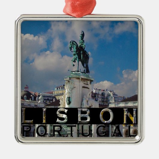 Lissabon Silbernes Ornament (Vorne)