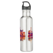 Lissabon - Skyline Edelstahlflasche (Rückseite)