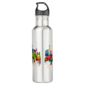 Lissabon - Skyline Edelstahlflasche (Rückseite)