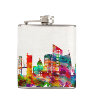 Lissabon - Skyline Flachmann