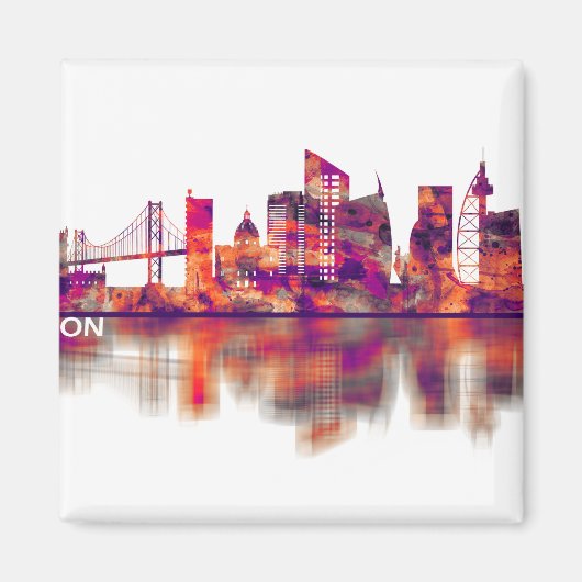 Lissabon - Skyline Magnet (Vorne)