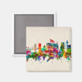 Lissabon - Skyline Magnet (Vorderseite/Rückseite)