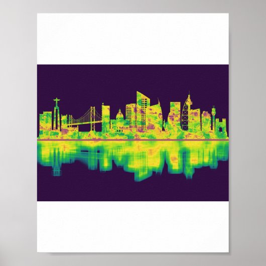 Lissabon - Skyline Poster (Vorne)