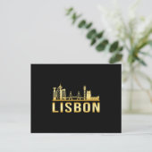 Lissabon Stadt Skyline Stadt Funny Gift Postkarte (Stehend Vorderseite)