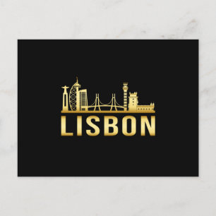 Lissabon Stadt Skyline Stadt Funny Gift Postkarte