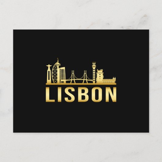 Lissabon Stadt Skyline Stadt Funny Gift Postkarte (Vorderseite)