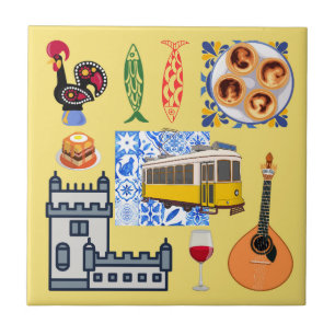 Lissabon Stadt Symbole Fliese
