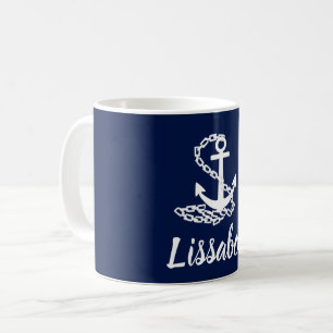Lissabon - Stil Blau und Weiß - Tasse