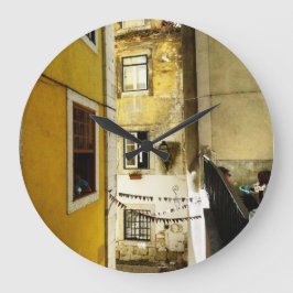 Lissabon-Stimmung Große Wanduhr