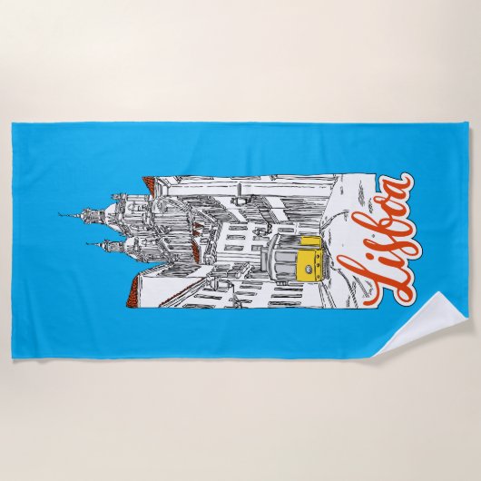 Lissabon Strandtuch (Vorderseite)