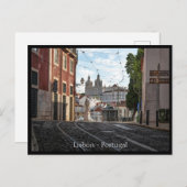 Lissabon Straße, Portugal Postkarte (Vorne/Hinten)
