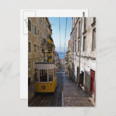 Lissabon Straße und Straßenbahn Bairro Alto Postkarte (Vorne/Hinten)
