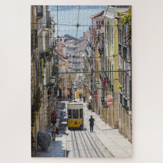 Lissabon Straßenansicht mit Straßenlöffel Puzzle