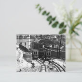 Lissabon-Straßenbahnen 723 und 728 der 1950er Postkarte (Stehend Vorderseite)