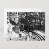Lissabon-Straßenbahnen 723 und 728 der 1950er Postkarte (Vorne/Hinten)