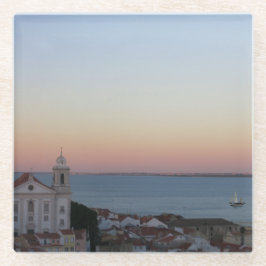 Lissabon Sunset Views Portugal Foto Glasuntersetzer
