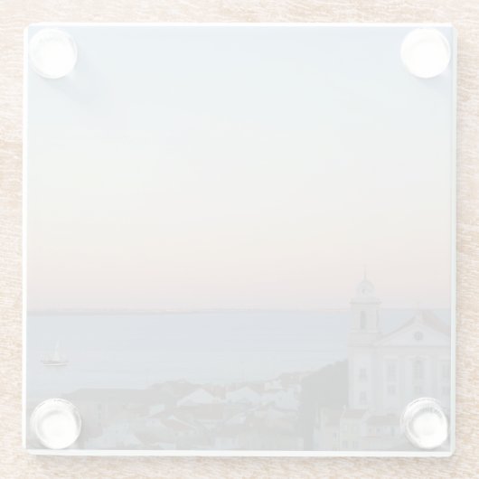 Lissabon Sunset Views Portugal Foto Glasuntersetzer (Rückseite)