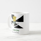 Lissabon - Tasse für die Stadtflagge (Vorderseite Links)