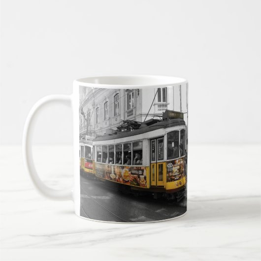 Lissabon-Tram 28% pipe% Eletrico 28 Lissabon Kaffeetasse (Links)