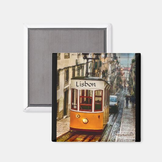 Lissabon Tram Magnet (Vorderseite/Rückseite)