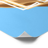 Lissabon Travel Art, Blue, Portugal Poster (Ecke)