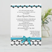 Lissabon und Blume Bat Mitzvah Einladung (Stehend Vorderseite)