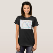 Lissabon Untergrundkarte Portugal T-Shirt (Vorne ganz)
