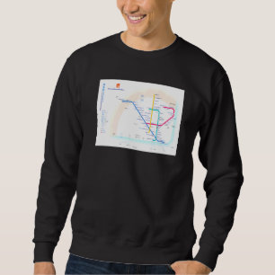 Lissabon Untergrundkarte Portugal T Sweatshirt