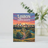 Lissabon USA Postkarte (Stehend Vorderseite)