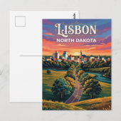 Lissabon USA Postkarte (Vorne/Hinten)