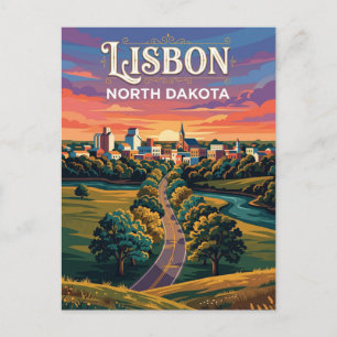 Lissabon USA Postkarte