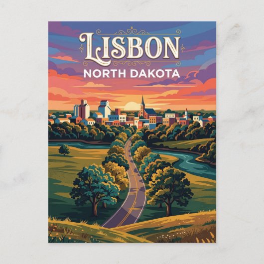 Lissabon USA Postkarte (Vorderseite)