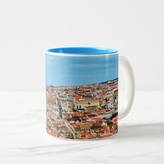 Lissabon View Coffee Tasse, Reisespende Zweifarbige Tasse (VorderseiteRechts)