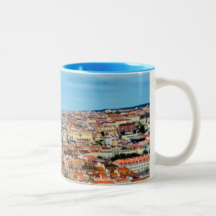 Lissabon View Coffee Tasse, Reisespende Zweifarbige Tasse
