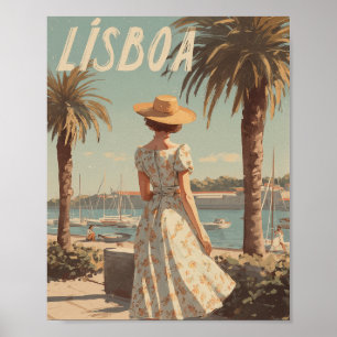 Lissabon Vintage 50er Poster