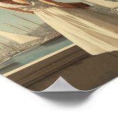 Lissabon Vintage Mode Poster (Ecke)