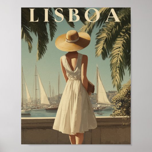 Lissabon Vintage Mode Poster (Vorne)