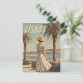 Lissabon - Vintager 50er Postkarte (Stehend Vorderseite)