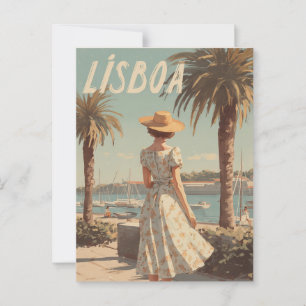 Lissabon - Vintager 50er Postkarte