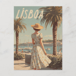 Lissabon - Vintager 50er Postkarte