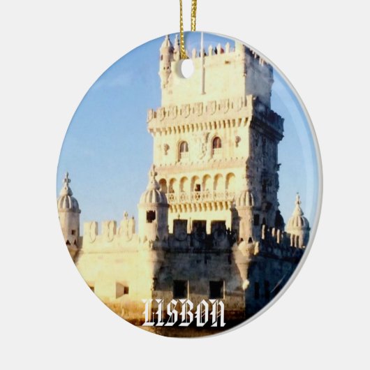 Lissabon-Weihnachtsverzierung Keramikornament (Links)