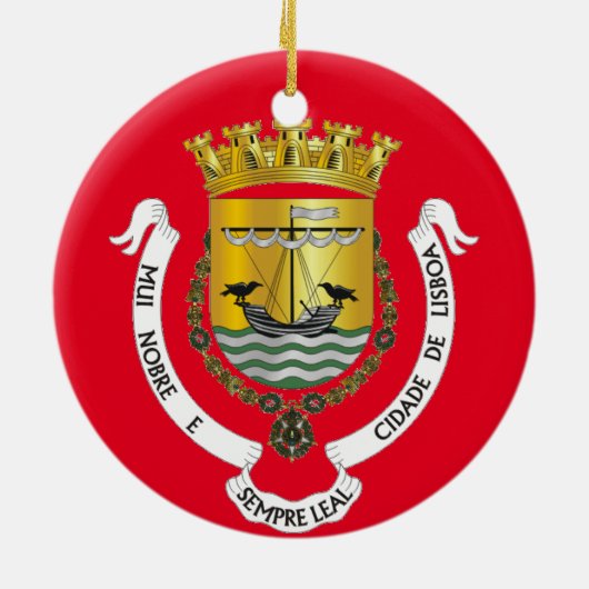 Lissabon-Weihnachtsverzierung Keramikornament (Hinten)