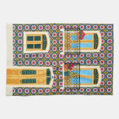 Lissaboner Haus mit Fliesen Geschirrtuch (Horizontal)