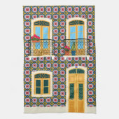 Lissaboner Haus mit Fliesen Geschirrtuch (Vertikal)