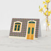 Lissaboner Haus mit Fliesen Karte (Gelbe Blume)