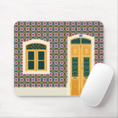 Lissaboner Haus mit Fliesen Mousepad (Mit Mouse)