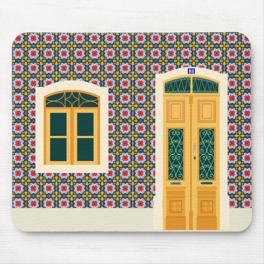 Lissaboner Haus mit Fliesen Mousepad (Vorne)